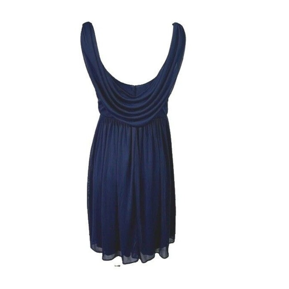 David's Bridal Women's Navy Blue Sleeveless Bridesmaids Dress Size 0 EUC